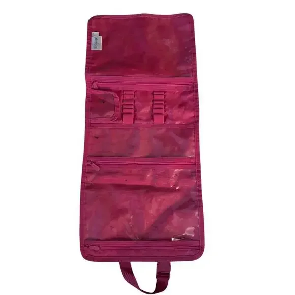 Thirty-One Pink Travel Hang Up Makeup Case Bag - Picture 2 of 4